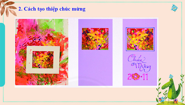 PowerPoint Mĩ thuật 6 Thiệp chúc mừng