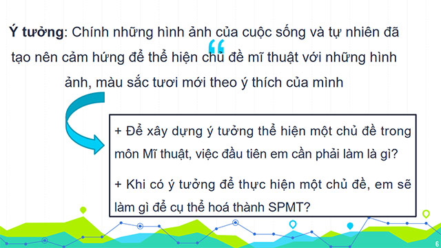 PowerPoint Mĩ thuật 6 Xây dựng ý tưởng sáng tác theo chủ đề