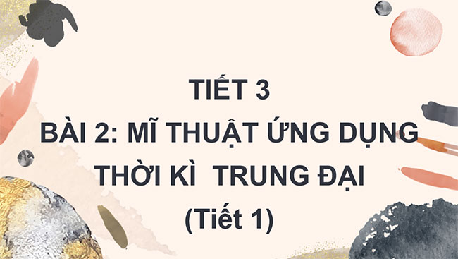 Mĩ thuật ứng dụng thời kì trung đại