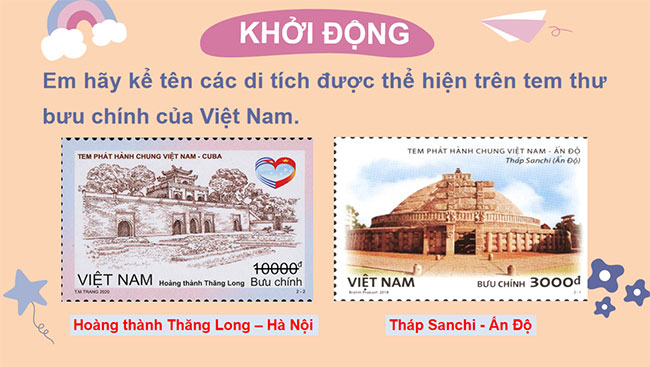Hình ảnh di tích trong thiết kế tem bưu chính