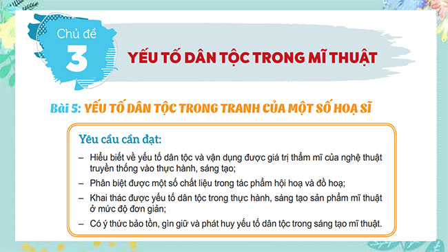 Yếu tố dân tộc trong tranh của một số họa sĩ