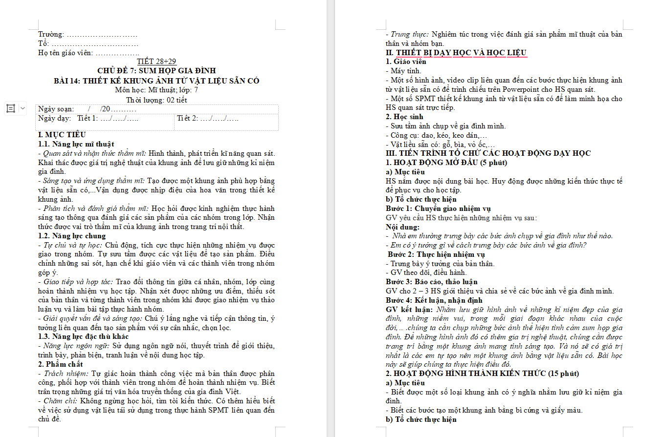 Thiết kế khung ảnh từ vật liệu sẵn có