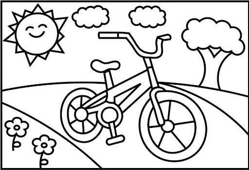 tranh to mau xe dap 2*710908