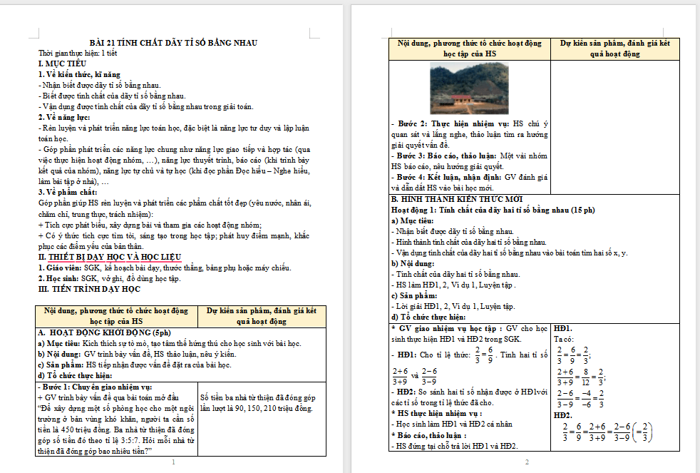 Tính chất của dãy tỉ số bằng nhau