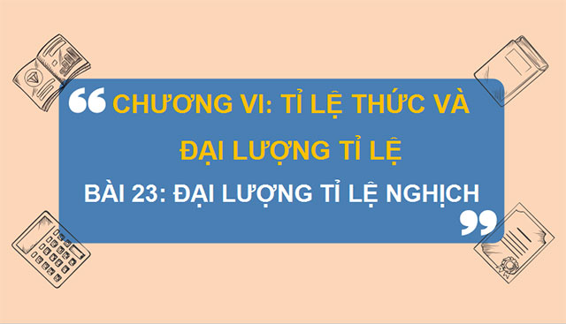 Đại lượng tỉ lệ nghịch