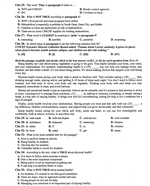 Đề thi vào lớp 10 Tiếng Anh Phổ thông năng khiếu HCM minh họa 3