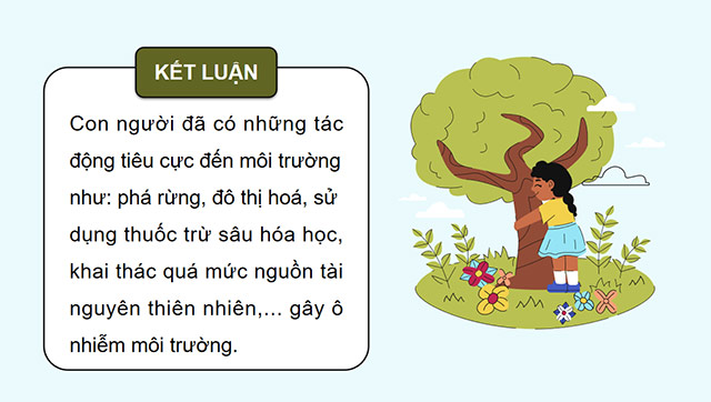 PowerPoint Khoa học 5 Tác động của con người đến môi trường