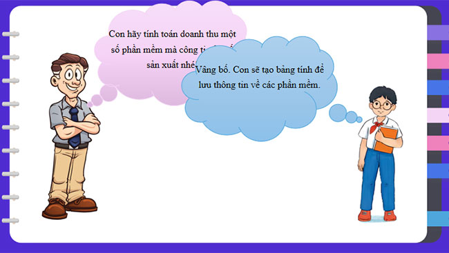 Sử dụng bảng tính giải quyết bài toán thực tế