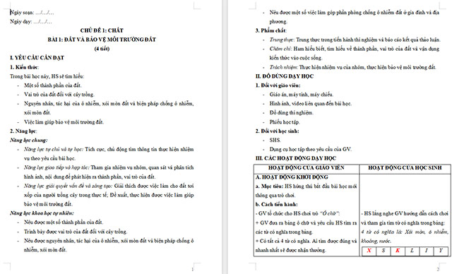 Giáo án Khoa học 5 Đất và bảo vệ môi trường đất