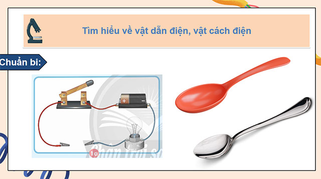 PowerPoint Khoa học 5 Vật dẫn điện và vật cách điện