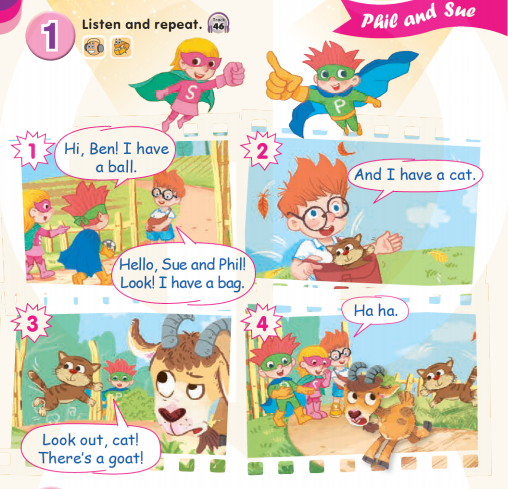 Tiếng Anh lớp 1 Global Success Review 2 minh họa 1