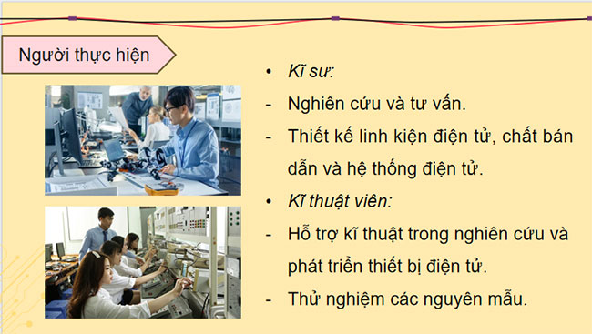  Ngành nghề và dịch vụ trong lĩnh vực kĩ thuật điện tử