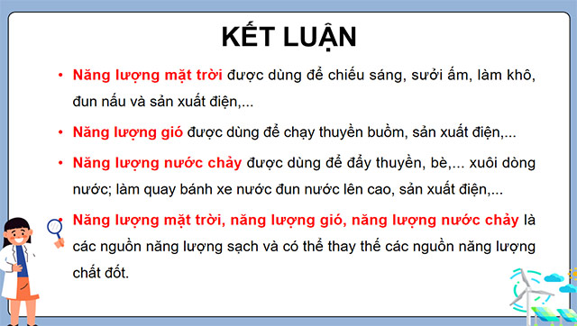 PowerPoint Khoa học 5 Năng lượng mặt trời, gió và nước chảy