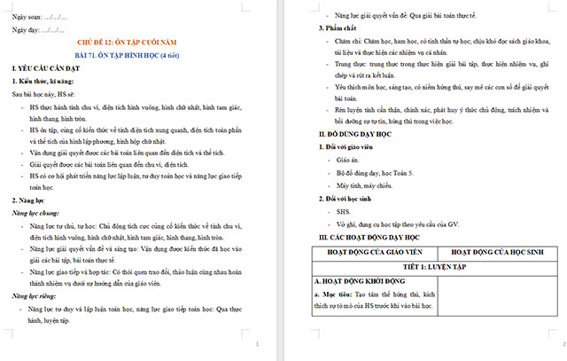 PowerPoint Toán 5 Ôn tập hình học