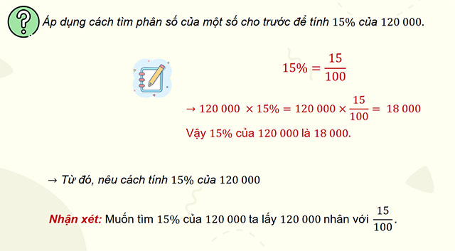 PowerPoint Toán 5 Tìm giá trị phần trăm của một số cho trước