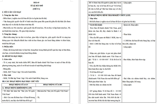 Giáo án Toán 5 Tỉ lệ bản đồ