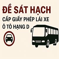 Đề sát hạch cấp Giấy phép lái xe ô tô hạng D - Đề số 13