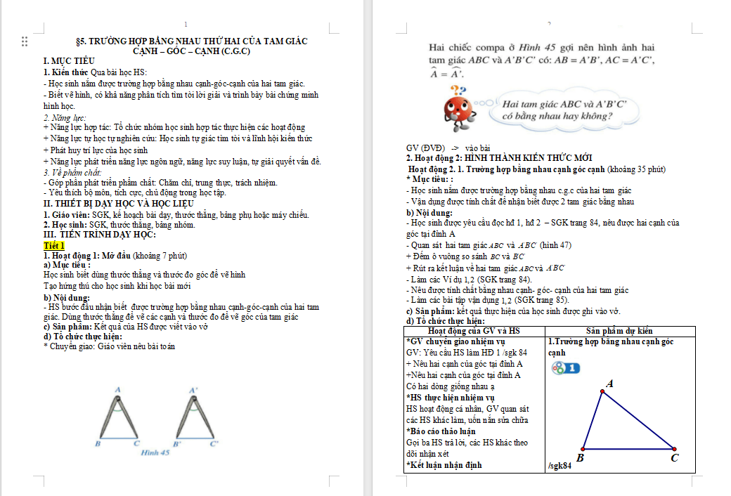 Giáo án PowerPoint Toán 7 Bài 5