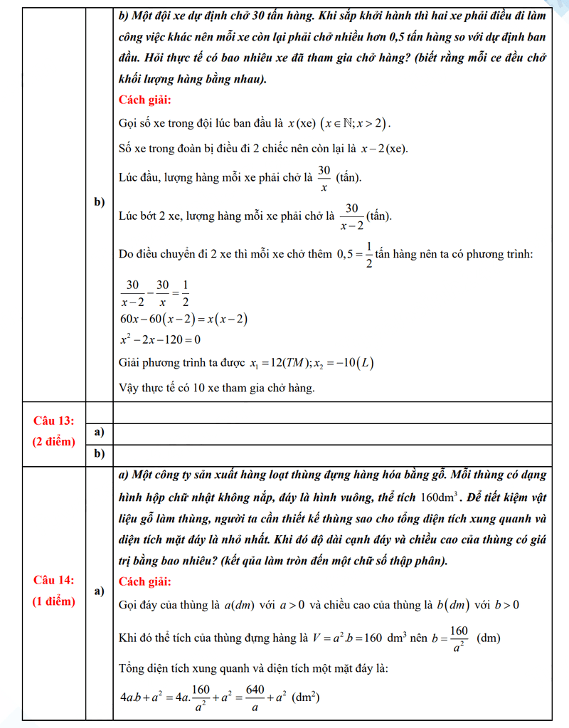 Đề thi vào lớp 10 môn Toán Hà Tĩnh 2025