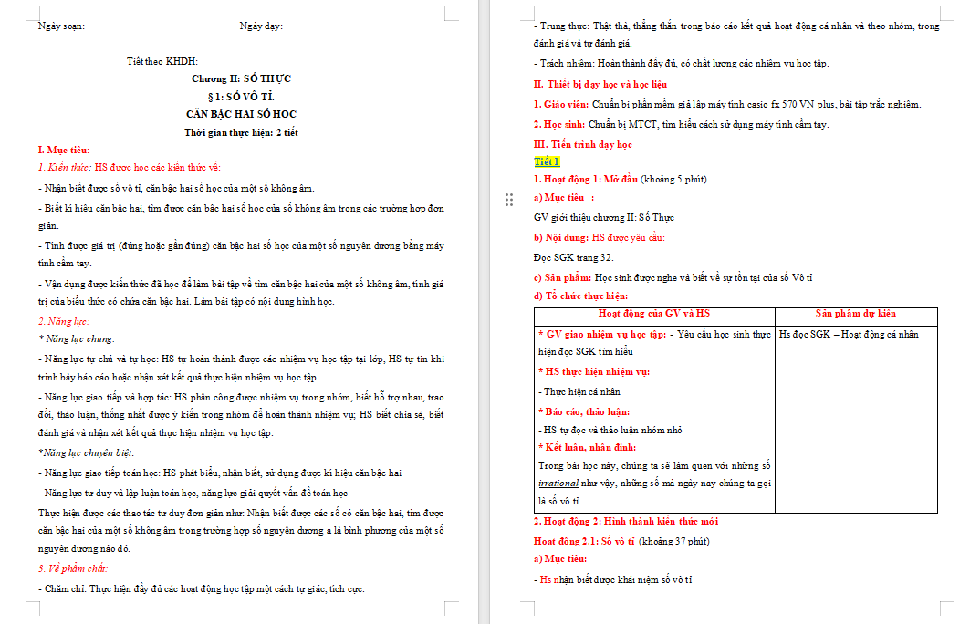 Tập hợp R các số thực