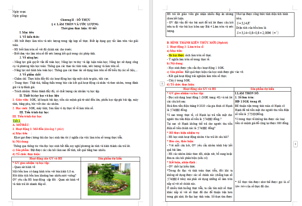 Làm tròn và ước lượng