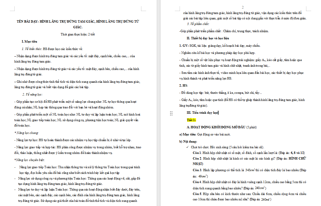 Giáo án PowerPoint Toán 7 Bài 2 Chương 3