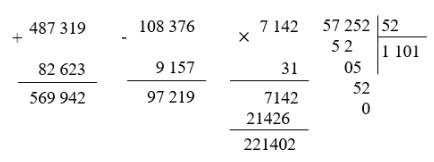 Ôn tập các phép tính với số tự nhiên
