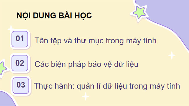 Quản lí dữ liệu trong máy tính