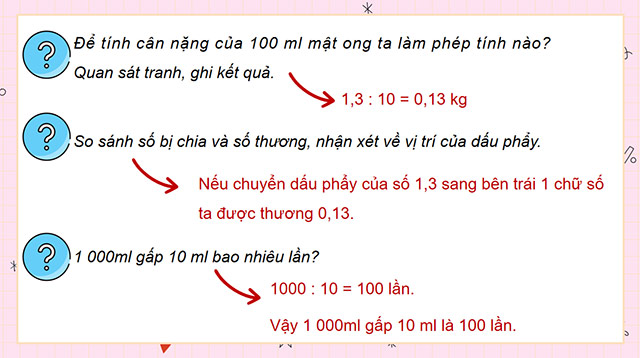 PowerPoint Toán 5 Chia một số thập phân cho 10, 100, 1000,…
