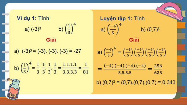  Lũy thừa với số mũ tự nhiên của một số hữu tỉ