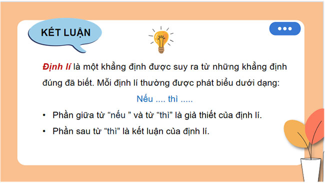Định lí và chứng minh định lí