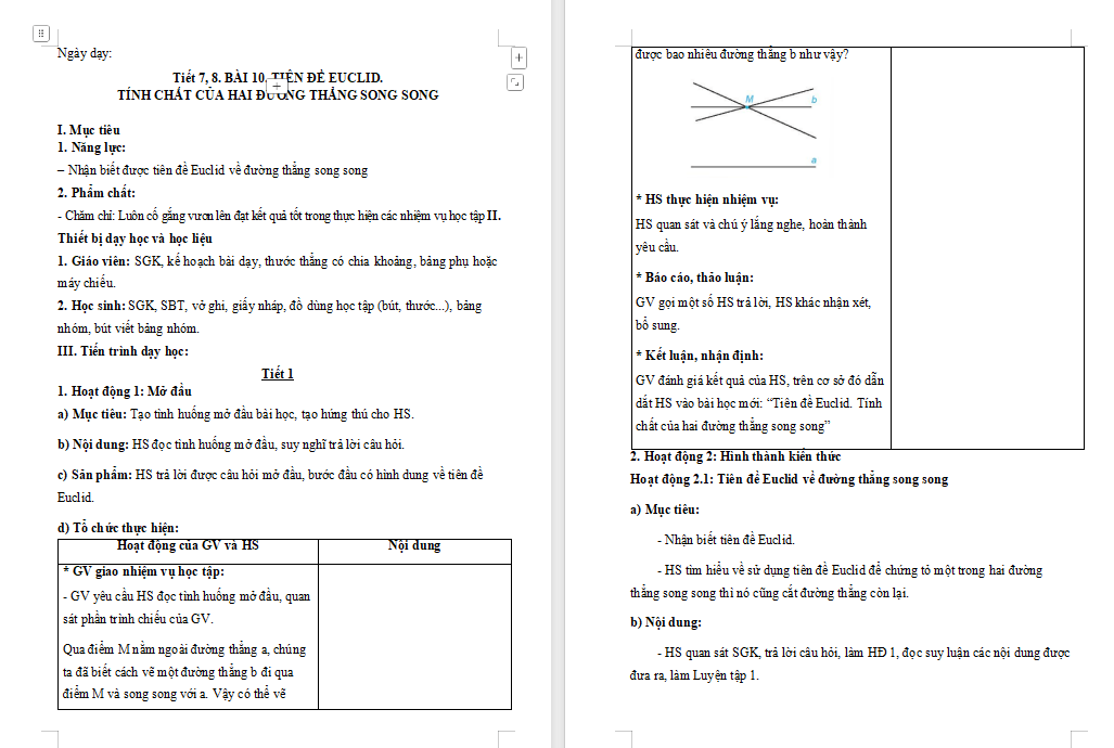 Giáo án Toán 7 Bài 10 KNTT