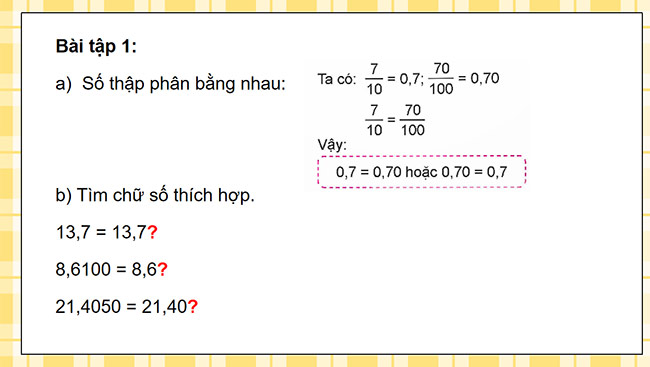 PowerPoint Toán 5 So sánh các số thập phân 