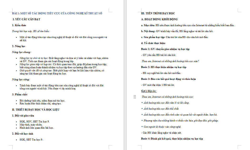 Một số tác động tiêu cực của công nghệ kĩ thuật số