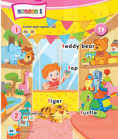 Tiếng Anh lớp 1 Global Success Unit 14 Lesson 1