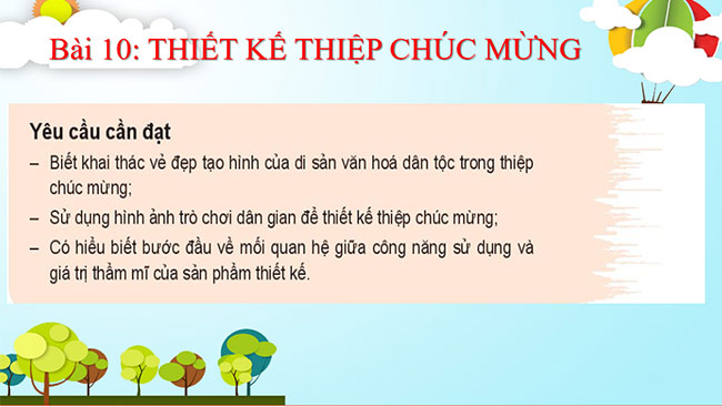 PowerPoint Mĩ thuật 6 Thiết kế thiệp chúc mừng