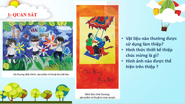 PowerPoint Mĩ thuật 6 Thiết kế thiệp chúc mừng