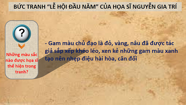 PowerPoint Mĩ thuật 6 Hòa sắc trong tranh chủ đề lễ hội