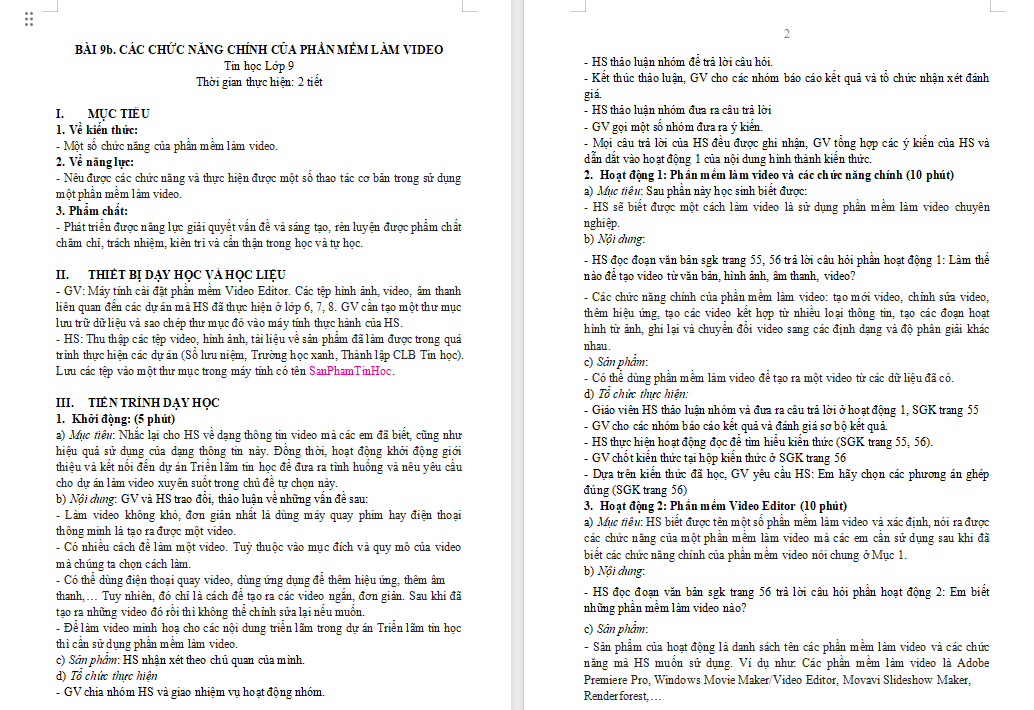 Giáo án PowerPoint Tin học 9 Bài 9B