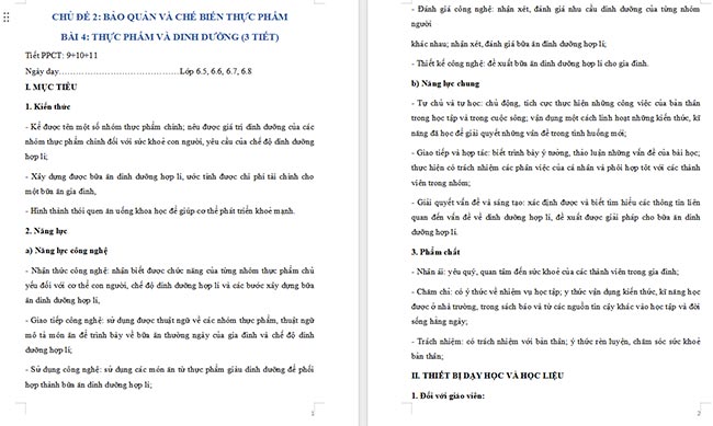 PowerPoint Công nghệ 6 Bài 4: Thực phẩm và dinh dưỡng