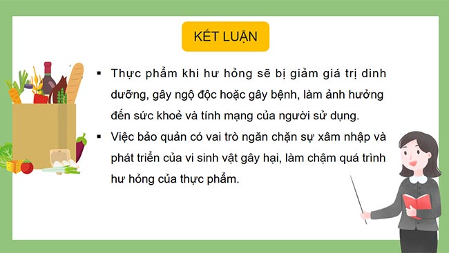 PowerPoint Công nghệ 6 Bài 5: Bảo quản và chế biến thực phẩm trong gia đình