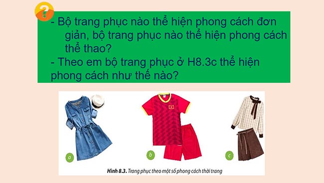 PowerPoint Công nghệ 6 Bài 8: Thời trang