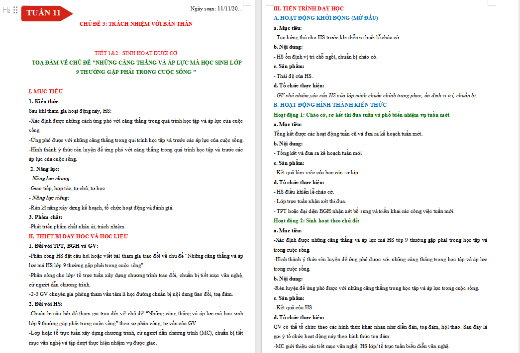 Ứng phó với căng thẳng và áp lực