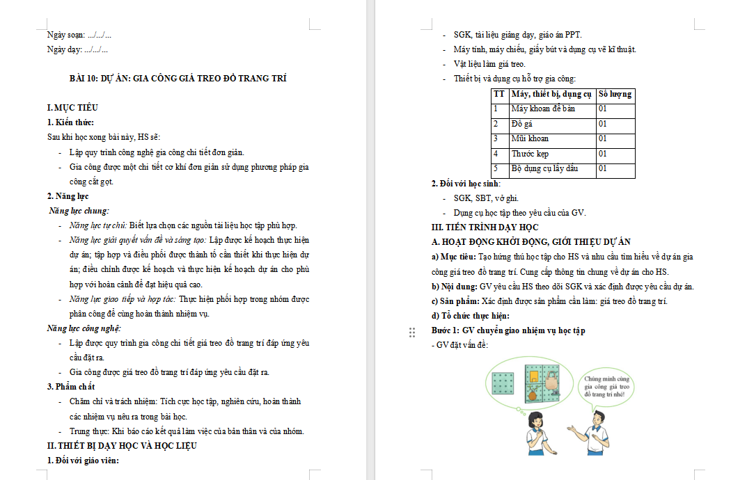 Dự án Gia công giá treo đồ trang trí
