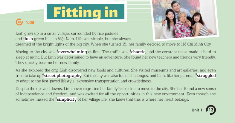 Tiếng Anh 9 English Discovery Unit 1 1.3 Reading and Vocabulary minh họa 1