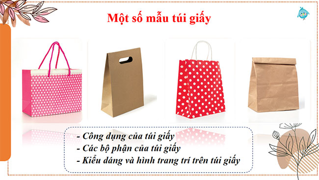 PowerPoint Mĩ thuật 6 Túi giấy đựng quà tặng