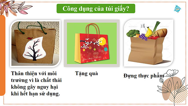 PowerPoint Mĩ thuật 6 Túi giấy đựng quà tặng