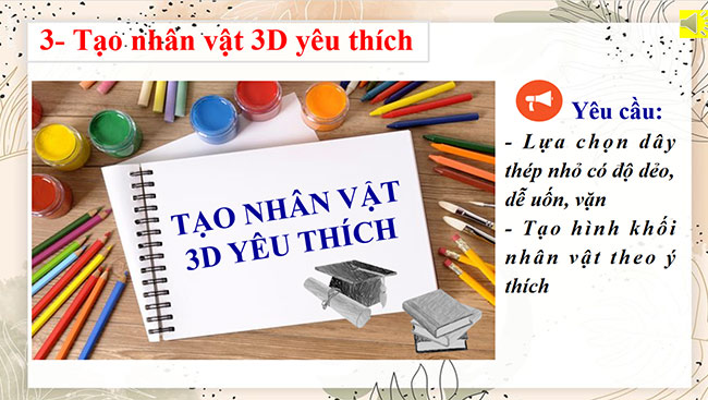 PowerPoint Mĩ thuật 6 Nhân vật 3D từ dây thép