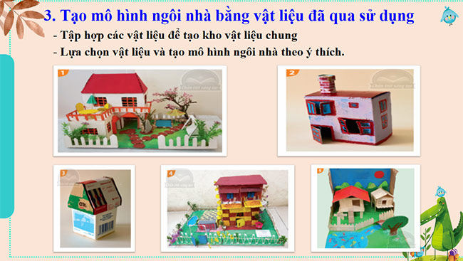 PowerPoint Mĩ thuật 6 Mô hình ngôi nhà 3D