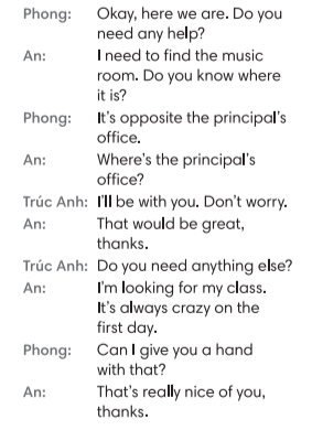 Tiếng Anh 9 English Discovery Unit 1 1.6 Speaking minh họa 2